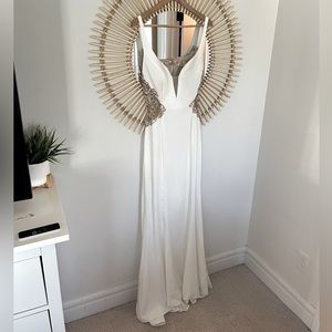 Wedding dress or grad dress size XL, fits small ivory